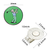 Nouveau Clip Magnétique Créatif pour Chapeau, Marqueur de Balle de Golf en Métal, Clip Magnétique pour Chapeau, Marqueur de Golf Émaillé Anti-UV