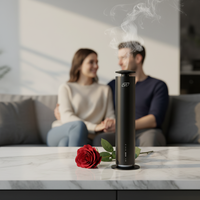 Diffuseur de parfum noir pour amoureux, couverture de 1200 pieds carrés, avec télécommande, inclut 3 x 20 huiles essentielles aromatiques sans eau