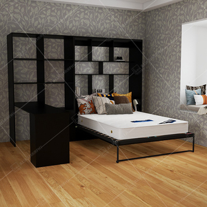 Nueva <span class=keywords><strong>Cama</strong></span> Plegable Invisible de Estilo Chino: <span class=keywords><strong>Cama</strong></span> Murphy <span class=keywords><strong>Vertical</strong></span> con <span class=keywords><strong>Armario</strong></span>, Escritorio y Almacenamiento en la Pared - Product Image 6