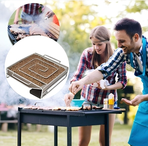 Générateur <span class=keywords><strong>de</strong></span> <span class=keywords><strong>fumée</strong></span> <span class=keywords><strong>froide</strong></span> SKLIN Silver pour barbecue extérieur en acier inoxydable 304 avec bois <span class=keywords><strong>de</strong></span> fruit, facile à utiliser, pour accessoires <span class=keywords><strong>de</strong></span> barbecue, emballé - Product Image 2
