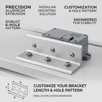Support d'angle intérieur en L à fente réglable de précision 30 mm pour profilés aluminium série 25, 30, 30x30 mm, 40, thermolaqué
