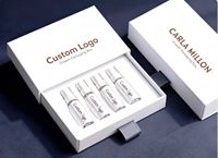 Boîte d'emballage de luxe pour échantillons de cosmétiques et de soins de la peau, conception personnalisée, logo, doublure en éponge, réutilisable, écologique, matériaux recyclés