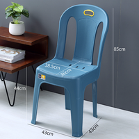Chaises en plastique d'étude d'intérieur colorées, chaises en plastique sans bras empilables bjflamingo chaise de salle à manger solide de haute qualité
