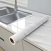 Rouleau de Papier Peint Auto-Adhésif Imperméable en PVC, Décollable et Recollable pour Mur de Cuisine, Meuble et Chambre