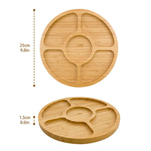 Aceitamos OEM Prato Sousplat Barato de Bambu e Melamina 100% Estampado, Pratos Pequenos de Bambu - Product Image 2