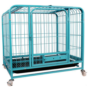 กรงสุนัขแบบทนทาน,กรงสุนัขโลหะสีดำสีเงินทนทานกรงสำหรับสุนัขขนาดกลางและใหญ่ - Product Image 6