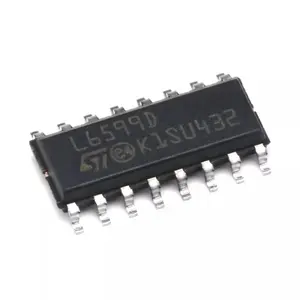 L6599D L6599DTR konverter sakelar AC ke DC asli baru 0.8A pengontrol sakelar IC SOIC16 komponen elektronik