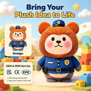 Oso de Peluche de Policía Personalizado OEM/ODM, de Peluche Largo, de Tendencia Anual, para Educación en Seguridad, Muñeco Abrazable - Product Image 1
