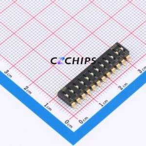 EDS12SGNNTU04Q DIP Switch Switch Single Pole Single Throw 12 2.54mm 25mA - Product Image 1