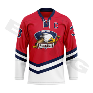 Personnalisé Oem Cousu Vintage Sergé Brodé Jeunes Double Face Hommes Équipe En Ligne Réversible Personnalisé Sublimé Maillot De Hockey Sur Glace - Product Image 5
