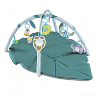 Tapis d'éveil pour enfants personnalisé, motif feuille unique, en polyester durable, stimulation multisensorielle, pour le jeu sur le ventre et la rampe, utilisation intérieure