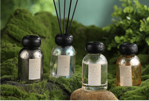 Diffuseur de parfum à roseaux Huile essentielle de recharge 110ml Écologique Sans alcool Verre Maison Intérieur Diffuseur d'arômes Longue durée Frais - Product Image 4