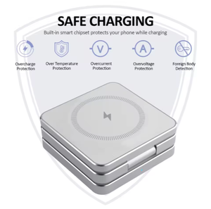 热卖15W <span class=keywords><strong>3</strong></span>合1折叠式磁性无线充电器便携式快速充电座折叠式旅行适配器适用于iPhone 17 IOS - Product Image 4