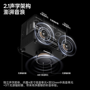 Walkman Gaming Speakers 2.1 Channel 4 Inch Subwoofer Dual 52mm <strong>Drivers</strong> With Passive Radiators For Immersive Audio Experience - Product Image 1