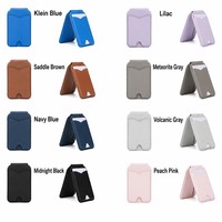 Dompet Kartu Magnetik MagSafe untuk iPhone 15 14 Pro, Tipis, Kulit PU, Dapat Dilepas, Tempat Kartu Kredit, Pegangan Kuat, Tas Ponsel
