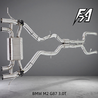 Silencieux intermédiaires arrière en acier inoxydable à longueur égale, compatibles avec les systèmes d'échappement Valvetronic BMW M2/M3/M4 G87/G80/G82 3.0T, pour un son profond et puissant.