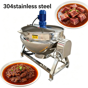 Machine de cuisson industrielle à double enveloppe CE de 50-500 L, pour la transformation des sauces - Product Image 3