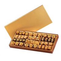 Boîte à Baklava de Luxe Personnalisée, Emballage Cadeau pour Ramadan Eid Mubarak, Boîte Rigide en Papier Magnétique pour Dattes et Bonbons