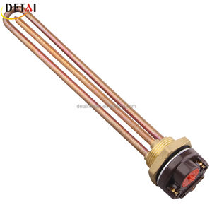 Elemen Pemanas Celup Tembaga 1200w 1500w 2000W Dengan Termostat Pemanas Tangki Air Tenaga Surya Pemanas Celup Kuningan Tersedia - Product Image 1