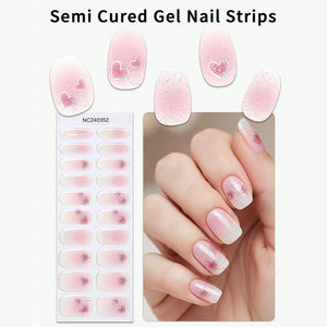 Pegatinas de Uñas en Gel con Corazones para Nail Art, Adhesivos Autoadhesivos de Corazón de Amor, Tiras de Uñas de Gel Semicurado para Lámpara UV - Product Image 3