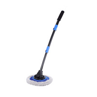 Balai de lavage de voiture en microfibre à long manche incurvé réglable brosse télescopique nettoyage de sol