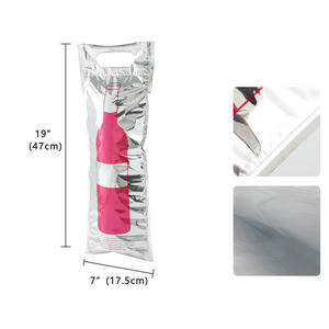 Foshan Offre Spéciale <span class=keywords><strong>dessin</strong></span> <span class=keywords><strong>animé</strong></span> imprimé vin refroidisseur sac léger Portable isolé pliable rouge vin glace sac refroidissement boissons fêtes - Product Image 2