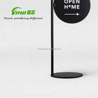 Exhibidor de Pie para Letreros de Metal Negro, Estilo Dual, para Tiendas Minoristas y Eventos, Soporte de Metal Autoadhesivo para Pancartas