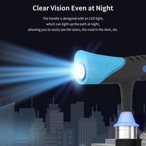 Canne de marche d'extérieur avancée avec lumière LED, bâtons de marche à base quadruple pour seniors et adultes, soutien de la stabilité et de l'équilibre - Product Image 3