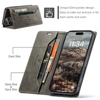 Étui portefeuille magnétique en similicuir avec support et porte-cartes pour iPhone 18 Pro Max, 17 Air, 16 Plus, 15 Pro, 14, 13, 12