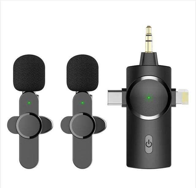 New Arrival Ap031-2 3 in 1 Noise Reduction Lavalier Mini Wireless Microphone With Mic Portable USB Microphone