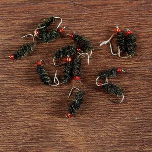 Hameçon de pêche à la mouche haute simulation 12*4mm en acier à haute teneur en carbone, caoutchouc, ABS, PVC, type ancre, pour la pêche à la mouche bionique en rivière, au tilapia et en eau douce - Product Image 4