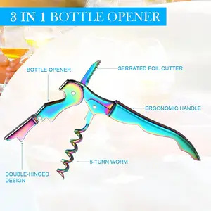 Wine Opener Corkscrew Custom Keychain Beer Bottle Opener Wine Opener Custom Waiters Corkscrew