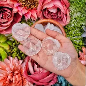 Wholesale Crystals Healing Stones Mixed Material Heart Shapes Worry Stone Labradorite Rose Quartz Hearts For Decoration
