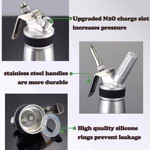 Meilleur vendeur 500ml professionnel aluminium crème mousseur pistolet fouetté distributeur de crème en aluminium crème fouettée fouet - Product Image 4