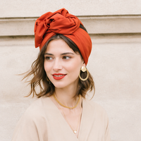 Pañuelos para la Cabeza con Nudo Cruzado Estilo Bohemio, Turbante Arrugado, Pañuelo Elástico para la Cabeza para Mujeres y Niñas, Uso Diario