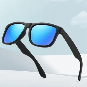 Marco de plástico clásico UV400 conducción Wenzhou gafas de sol polarizadas cuadradas hombres