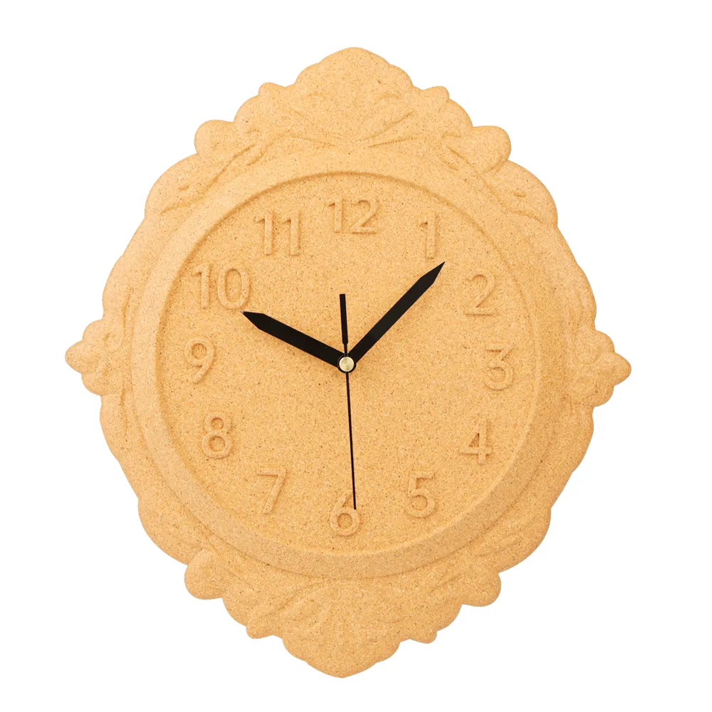 Horloge murale numérique 3D silencieuse en bois avec moulage fantaisie, fonctionne sur batterie