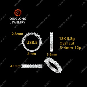 แหวนหมั้นเพชรทรงรี 1 กะรัต เพชรเลี้ยงในห้องปฏิบัติการ  ทองคำขาว 14K และ 18K ชุบโรเดียม  แบบคลาสสิก  พร้อมใบรับรอง IGI สำหรับทั้งชายและหญิง - Product Image 2