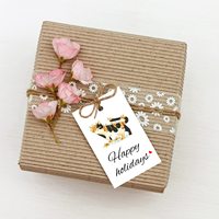 Étiquettes volantes de luxe personnalisées en gros avec logo en relief, en papier épais, pour vêtements, étiquettes carrées blanches