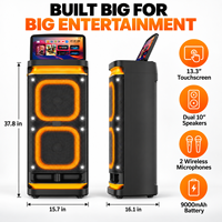 Speaker Karaoke Outdoor Bass Berat Terbaik 2026 Layar Sentuh Koneksi Wifi 5G Speaker Karaoke Nirkabel Portabel untuk Pesta DJ
