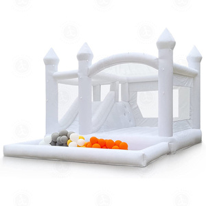 Buttafuori gonfiabili per matrimoni per bambini commerciali moonbouncer castello gonfiabile bianco che salta l'aria casa di rimbalzo bianca per paty - Product Image 1