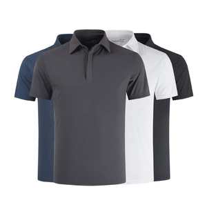 T-shirt d'été simple à manches courtes pour homme avec logo personnalisé, respirant, anti-transpiration, polo d'affaires pour homme - Product Image 5