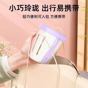 Taza portátil para frutas con tenedor, diseño de doble capa con drenaje, para viajes y picnics, material PP transparente, estilo minimalista - Product Image 4