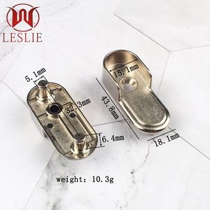 Support de tringle à vêtements pour armoire Leslie, en alliage de zinc chromé, fixation murale, support de tube plat, 15 pouces - Product Image 3