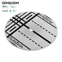 Placas de Identificación Redondas con Código QR, Número de Serie e Instrucciones de Marca de Golf, Marcadas con Láser, con un Solo Orificio Central