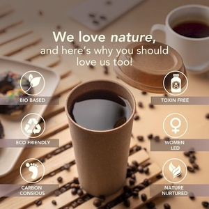 Custom Logo <b>Disposable</b> Paper <b>Cups</b> 8oz-16oz Double Wall for Hot Bubble Tea and Coffee Black Double Wall Coffee <b>Cup</b> with Lid - Product Image 3