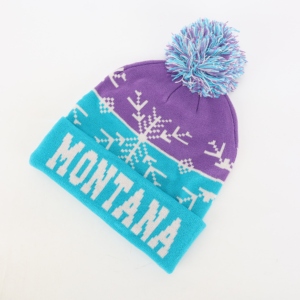 Wholesale Custom High Quality Unisex Acrylic Cap Dyed Woven Label Knitted Gorras Winter Ski Hat <strong>Pom</strong> <strong>Pom</strong> OEM <strong>Beanie</strong> - Product Image 2