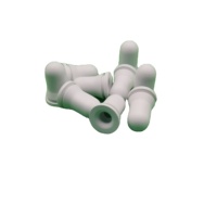 Tétine compte-gouttes en caoutchouc NBR blanc mat à visser, filetage 13 mm