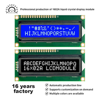 Modul Layar LCD Karakter COB 16x2 JXDC Factory 1602A, Layar STN 5V 3.3V Paralel I2C Backlight OEM Kustom Grosir