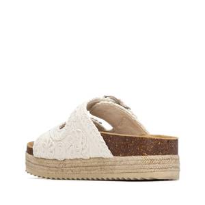 Sandalias de Mujer Color Crema con Suela de Cuerda, Tacón de 4.5 cm, Talla 38 - Product Image 3
